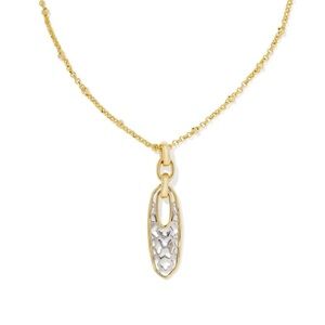 Kendra Scott Janie Small Long Pendant Necklace - Gold/Silver nwt